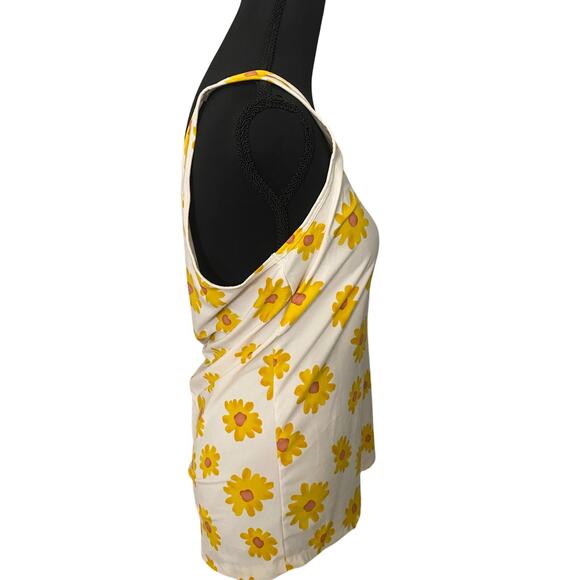 Sunflower Yellow Daisy‎ Long Tank XL 15/17 Wide Strap Y2K Dopamine Summer Happy - Picture 4 of 5